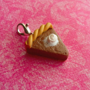 handmade chocolate pie charm/polymer clay jewelry
