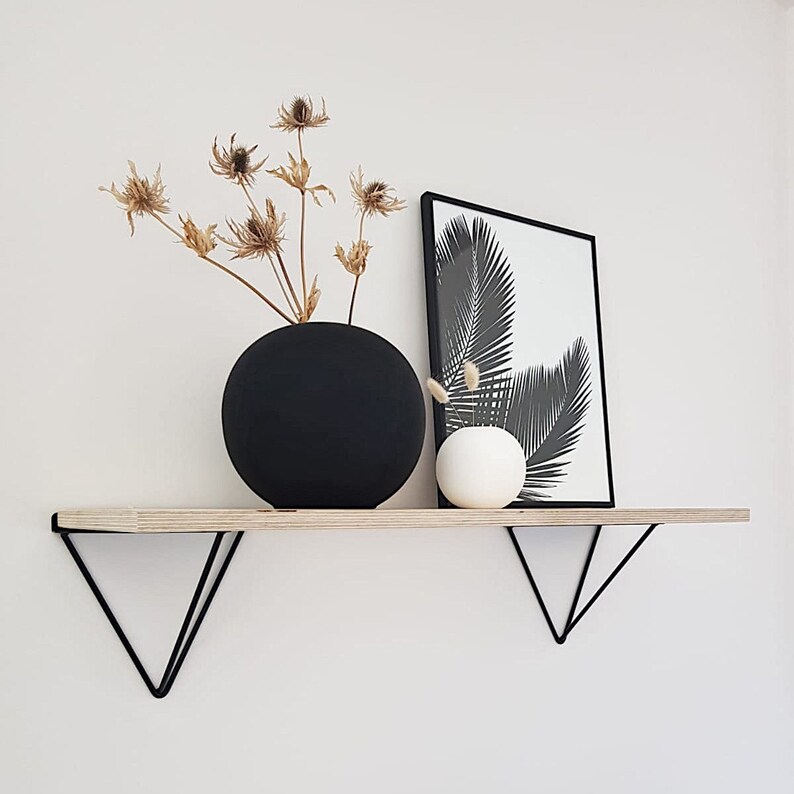 Display Shelf With Black Brackets Shelves and Brackets Etsy UK