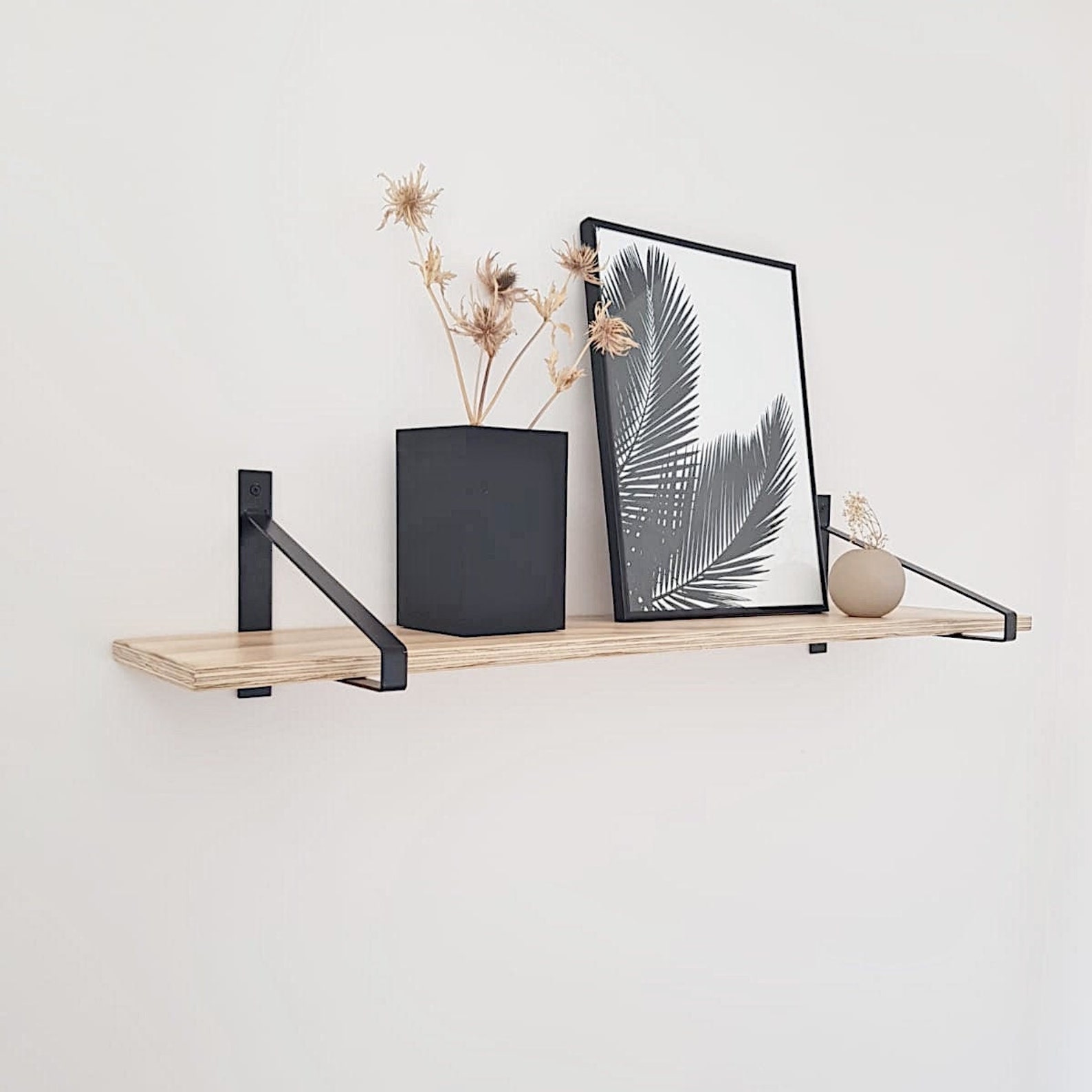 Shelf with Black Brackets Display Shelves UK Bookshelves Etsy Italia