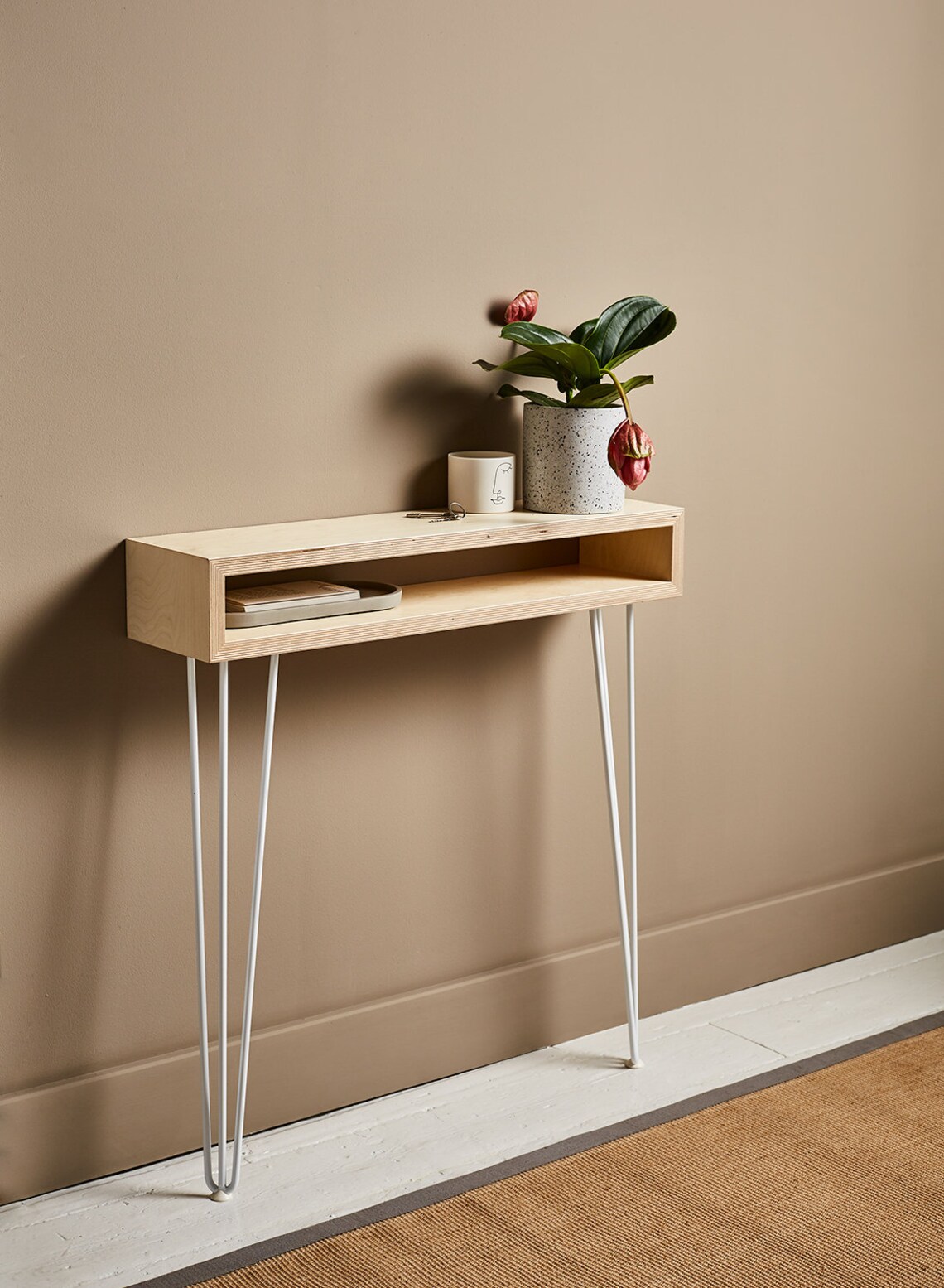 Console Table With Storage and Hairpin Legs Console Table UK Etsy UK