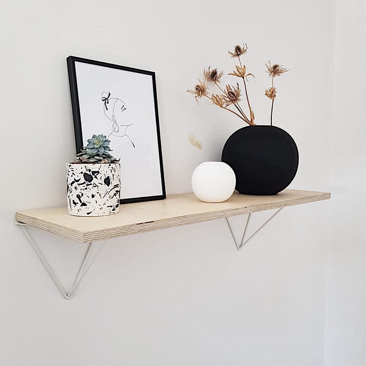 Display Shelf With White Brackets Bookshelves UK Shelves Etsy Ireland