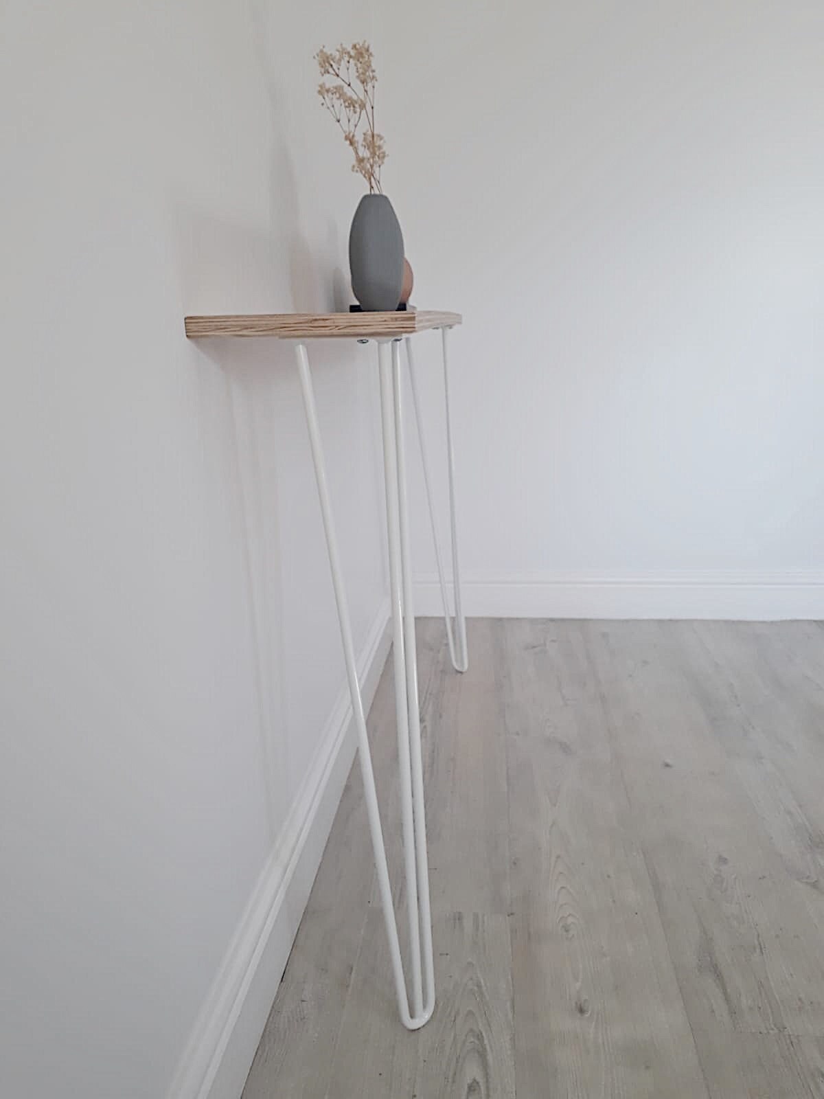 Narrow Console Table With White Hairpin Legs Hallway Console Etsy UK