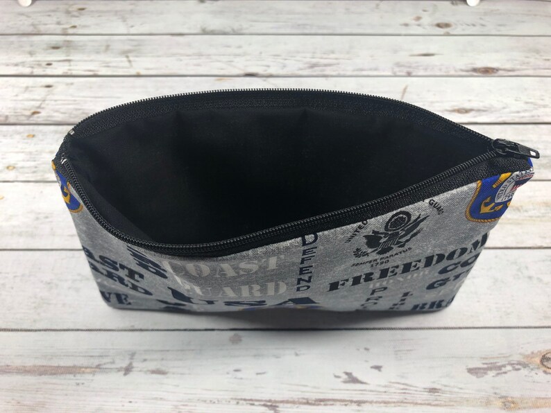 Protect makeup bag pencil pouch Coast Guard Large zipper pouch Liberty United States Coast Guard zipper pouch Honor Service Coastie