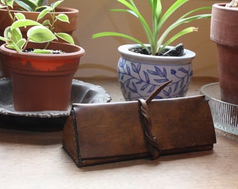 waxed leather pencil case