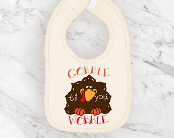 baby/'s first thanksgiving bib adorable my first turkey day baby bib for boy or a girl SNLF-033