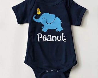 Peanut Newborn Baby Onesie®, Birth Announcement, Coming Home Outfit, Personalized Baby Shower Gift, Gender Neutral Clothes, Lil Peanut