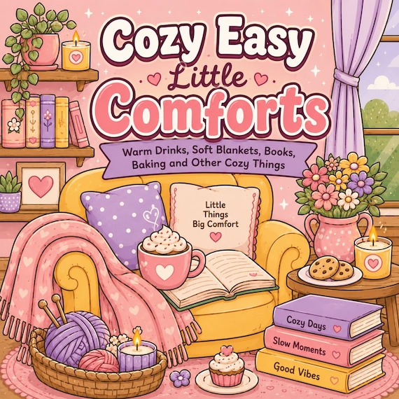 Cozy Easy Little Comforts Coloring Book | 40 Cozy Pages (Digital Download)