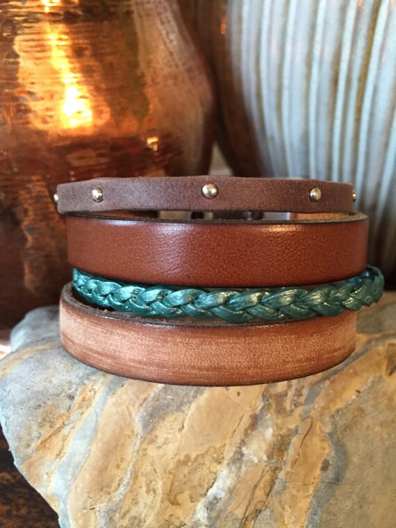 Bracelets for women womens leather bracelet boho jewelry | Etsy
