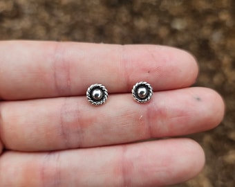 Sterling Silver Rope Earrings