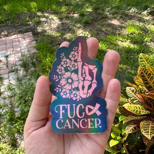 Cancer Sticker, Cancer Decal, Fuck Cancer Sticker, Cancer Support Sticker, Fuck Cancer Sticker Decal, Fuck Cancer Skeleton Hand