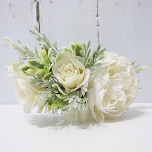 Ivory Flower Hair Comb, Bridal Hair Comb, Wedding Headpiece, Ivory Wedding Hair Comb, Bridal Headpiece, Bridesmaids Floral Comb