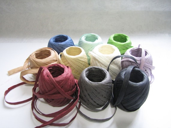 2 Rolls 30 Meter Paper Rope, Black, Raffia Rope, Paper Ribbon