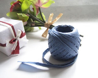 3 Rolls (20 meter) Paper Rope, Grayish Blue, Raffia Rope, Paper Ribbon, Straw Rope, Paper String, Packing Rope, Gift Wrap, Wedding Decor