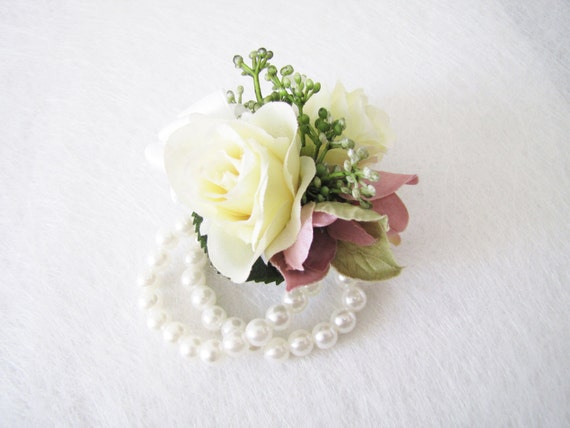 Pearl wrist corsage bracelet best sale