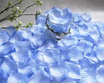 Wedding Petals, Flower Girl Petals, Basket Petals, Silk Rose Petals, Shade of Blue Petals, Wedding Decor, Table Decor, Flower Girl