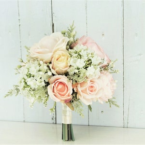 Shades of Blush Bridesmaid Bouquet, Blush Peony Bridal Bouquet, Blush Color Wedding Bouquet, Spring Flower Bouquet, Blush Wedding