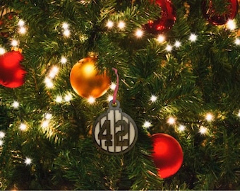 Mariano Rivera #42 Ornament, Handmade Wood Yankees Christmas Decor, MLB Baseball Fan Gift, New York Collectible Ornament FREE SHIPPING