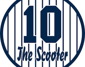 Phil Rizzuto Yankees Decal: Number 10, The Scooter