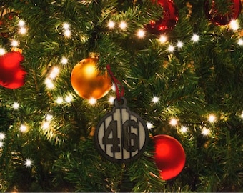 Andy Pettitte #46 Ornament, Handmade Wood Yankees Christmas Decor, MLB Baseball Fan Gift, New York Collectible Ornament FREE SHIPPING