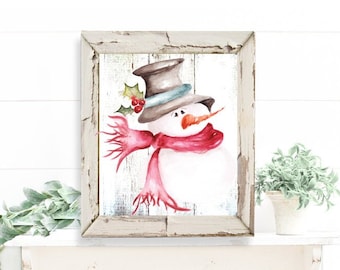 French Shabby Chic Decor Christmas Print - Ready to Frame