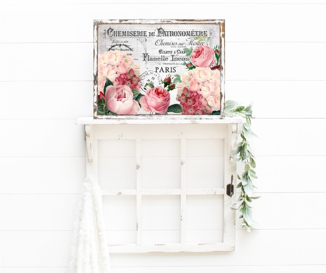 French Shabby Chic Decor French Country Print - Ready to Frame - Etsy