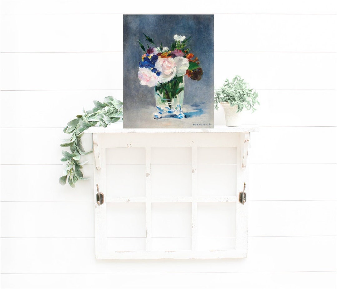 French Country Flower Wall Art, Flower Art Print Ready to Frame Etsy