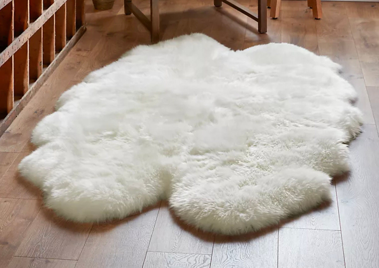 Genuine Sheepskin Rug Extra Large Four Pelt Ivory White New - Etsy