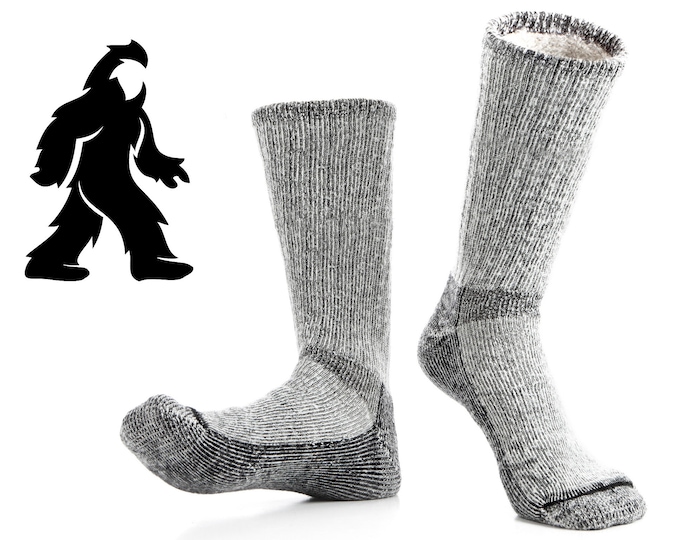 Alpaca & Merino Wool Boot Socks, Soft Comfy Hiking Sock for Men, Women, The Mountaineer, Moisture Wicking, Insulated Terry Loop Cushion