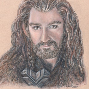 Thorin Oakenshield / Richard Armitage Print of colored pencil drawing