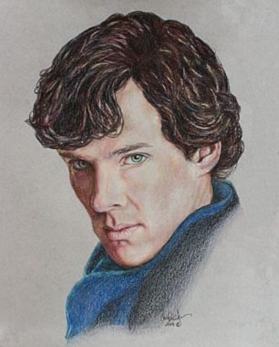 Benedict Cumberbatch / Sherlock Art Print of Drawing - Etsy
