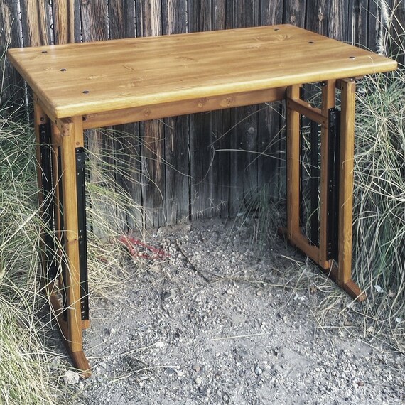 Items similar to Adjustable Wood Standing Desk on Etsy