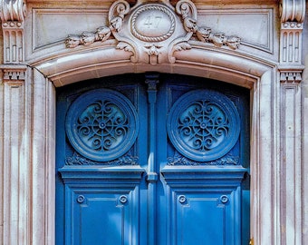 Paris Wall Art, Paris Travel Prints, Paris Decor, Paris Photography, Paris Blue Door, Paris Blue Decor, Paris Bedroom Decor, Paris Print