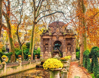 Medici Fountain Paris, Paris Photography, Paris Bedroom Decor, Paris Travel Print, Paris Home Decor, Paris Kitchen Decor, Paris Wall Art