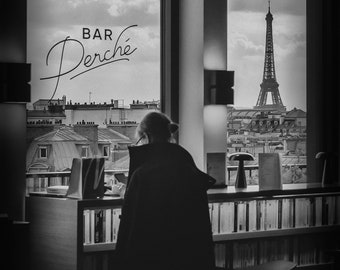 白黒写真、フランス、パリのエッフェル塔、建築写真、パリの壁画、パリ