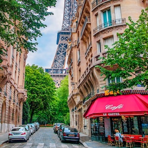 Eiffel Tower Wall Art, Cafe Art Decor, Paris Wall Art, Eiffel Tower Print, Eiffel Tower Decor, Paris Decor, Paris Photography, Travel Photos