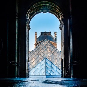 The Glass Pyramid, Louvre Museum, Travel Photo, Paris Photography, Paris Art Print, Paris Photo, Paris Wall Art, French Architecture,