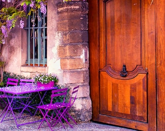 Paris Door Photography Print, Wisteria Vines, Spring Decor