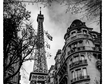 Eiffel Tower in Black and White, Eiffel Tower Prints, Paris Art Prints, Paris Photography, Paris Home Decor, Paris Pictures, Paris Wall Art