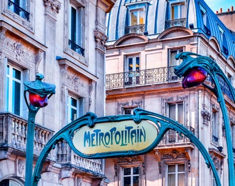 Paris, Art Nouveau, Metro Sign, Paris Prints, Paris Photography, Paris Home Decor, Wall Art Printable, Paris Bedroom Decor, Wall Decor,