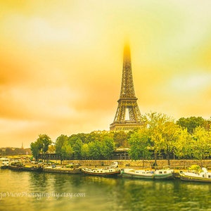 Eiffel Tower Art Print: Paris Photography, Morning Glow