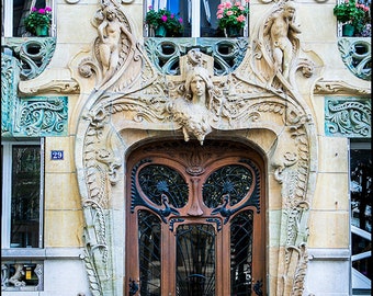 Fotografitryck av dörr i jugendstil i Paris - Avenue Rapp