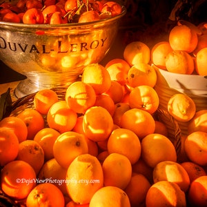 Paris Market Photo Print: Glowing Oranges, French Kitchen Wall Art