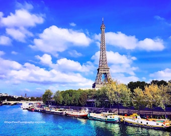 Eiffel Tower Photography Print: Paris Skyline Wall Art