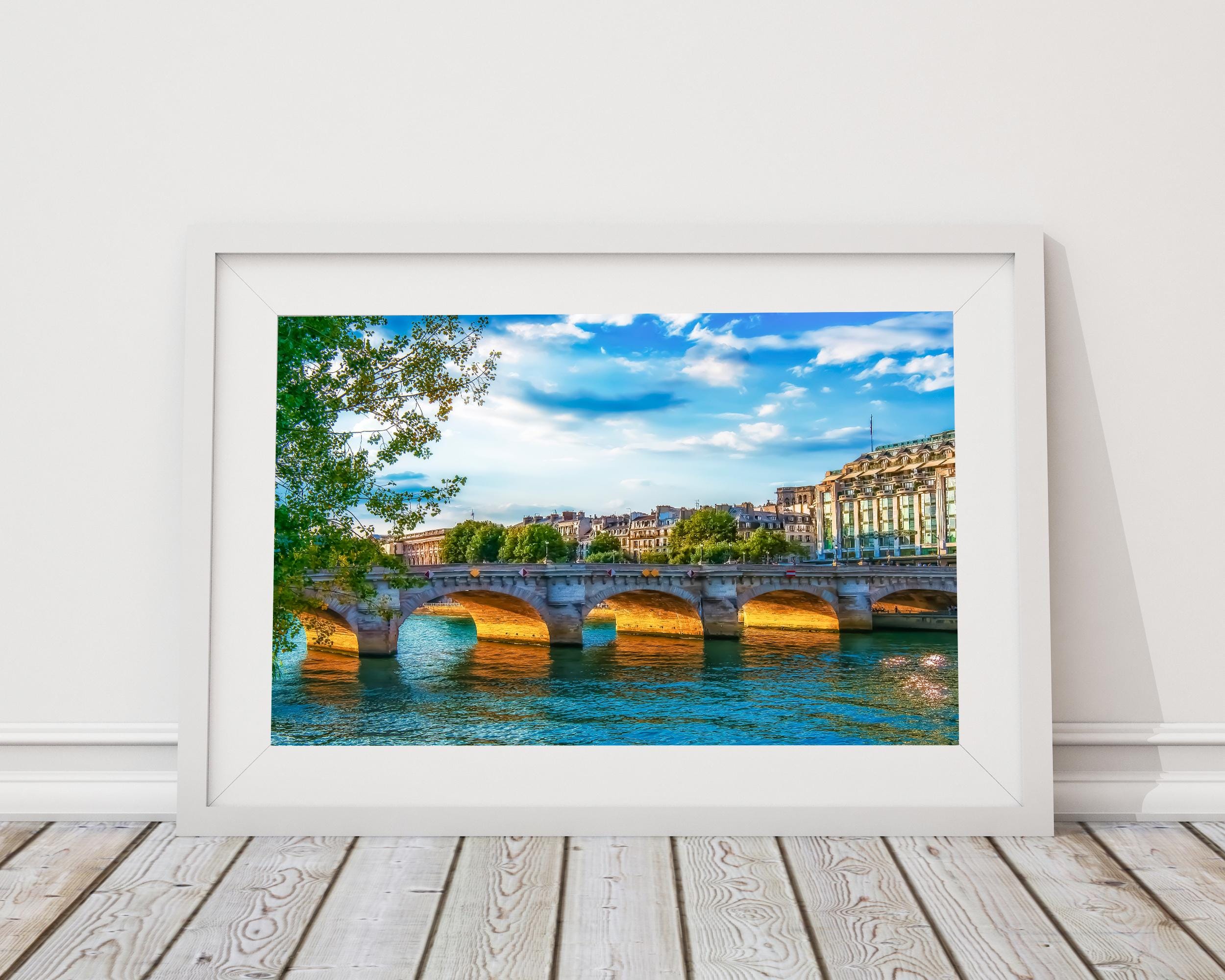 ポンヌフ橋、パリの写真: セーヌ川アートプリント - Etsy 日本