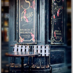 Paris Cafe Wandkunst, St. Regis Paris Cafe, Paris Fotografie, Paris Küchenkunst, Paris Home Decor, Paris Vintage Cafe, Île Saint-Louis Cafe