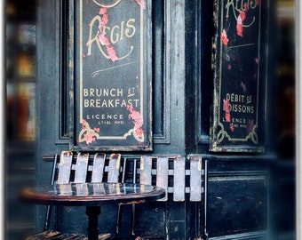St. Regis Paris Cafe Print: Vintage Parisian Wall Art