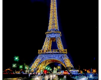 Eiffel Tower Photography Print: Paris by Night Wall Art