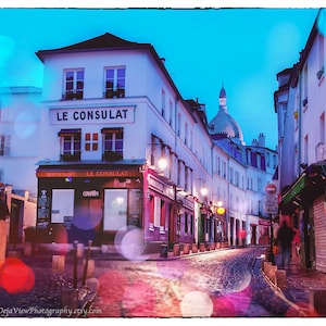 Paris Fotografie: Montmartre Le Consulat bei Morgengrauen, Fine Art Print