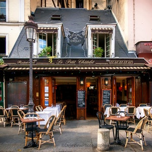 Paris Cafe Print: Le Petit Chatelet Street Photography