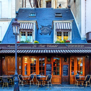 Paris Cafe Wall Art: Le Petit Châtelet Photography Print